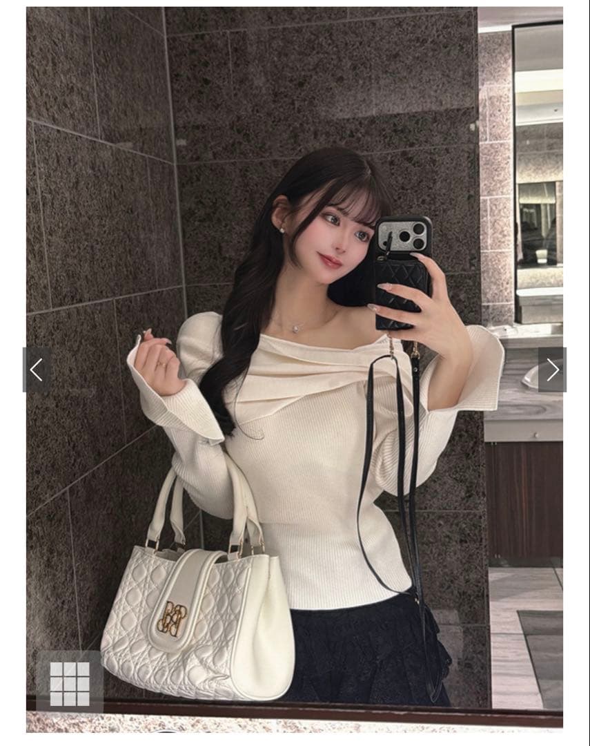 GRL グレイル キルティングロゴプレートハンドバッグ[dd490] — image 3