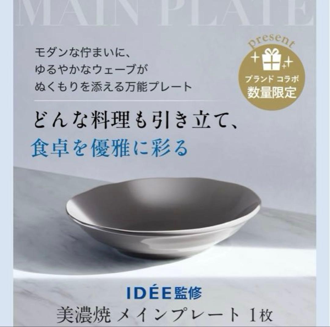 アテニア　ノベルティ　皿　IDÉE監修 美濃焼 メインプレート 1枚 — image 2