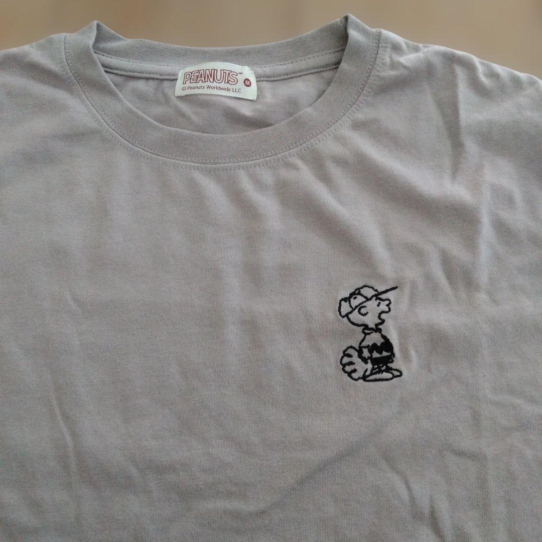 PEANUTS チャーリーブラウン　スヌーピー Tシャツ ベージュ Mサイズ — image 4