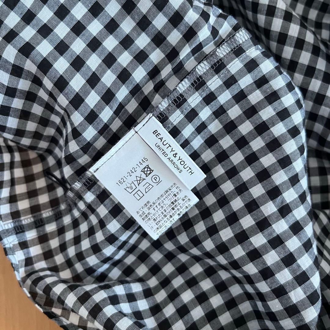 【美品】ビューティ＆ユース ギンガムチェック ボトルネックブラウス — image 5