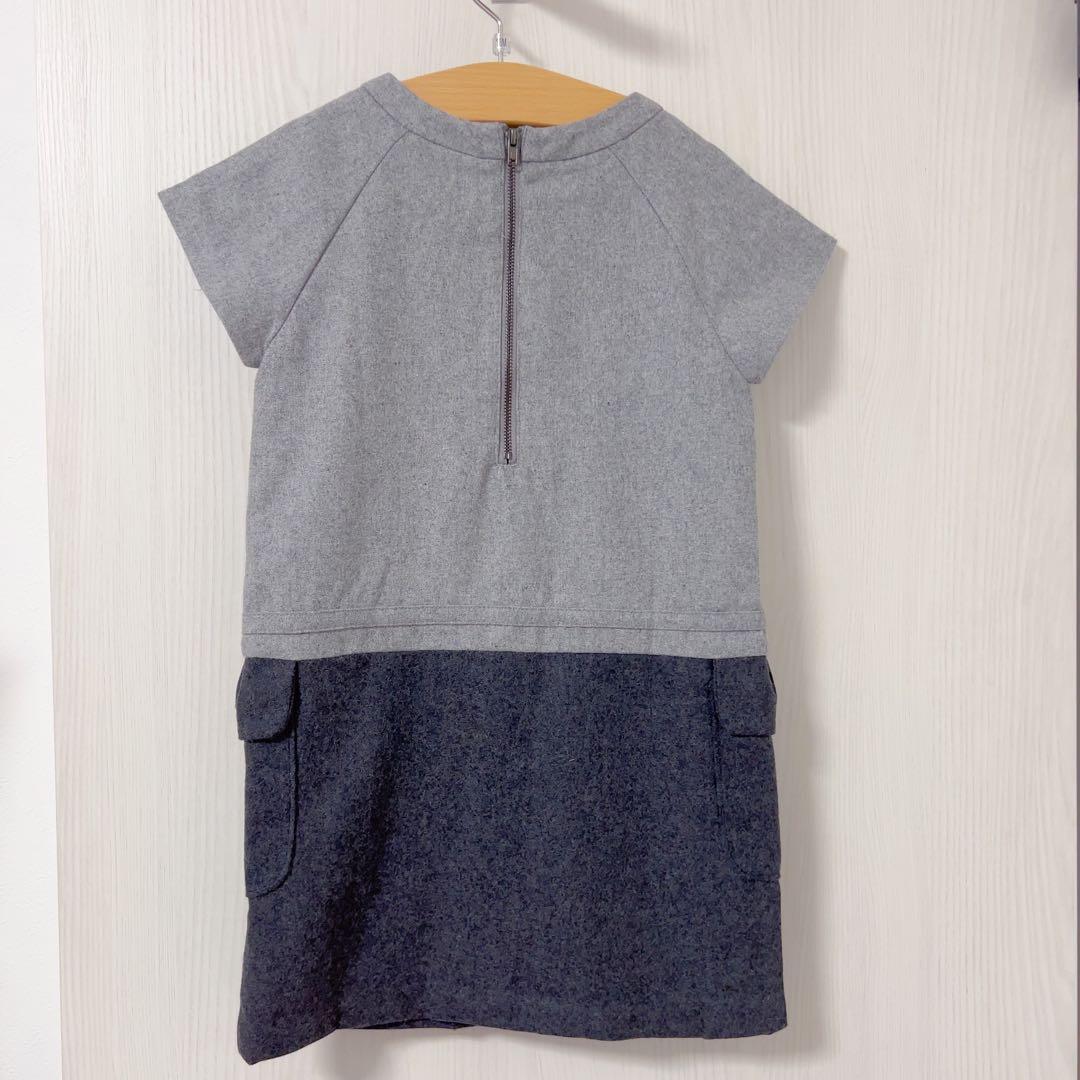 【新品】jacadi ウール　ワンピース　グレー　6A — image 2