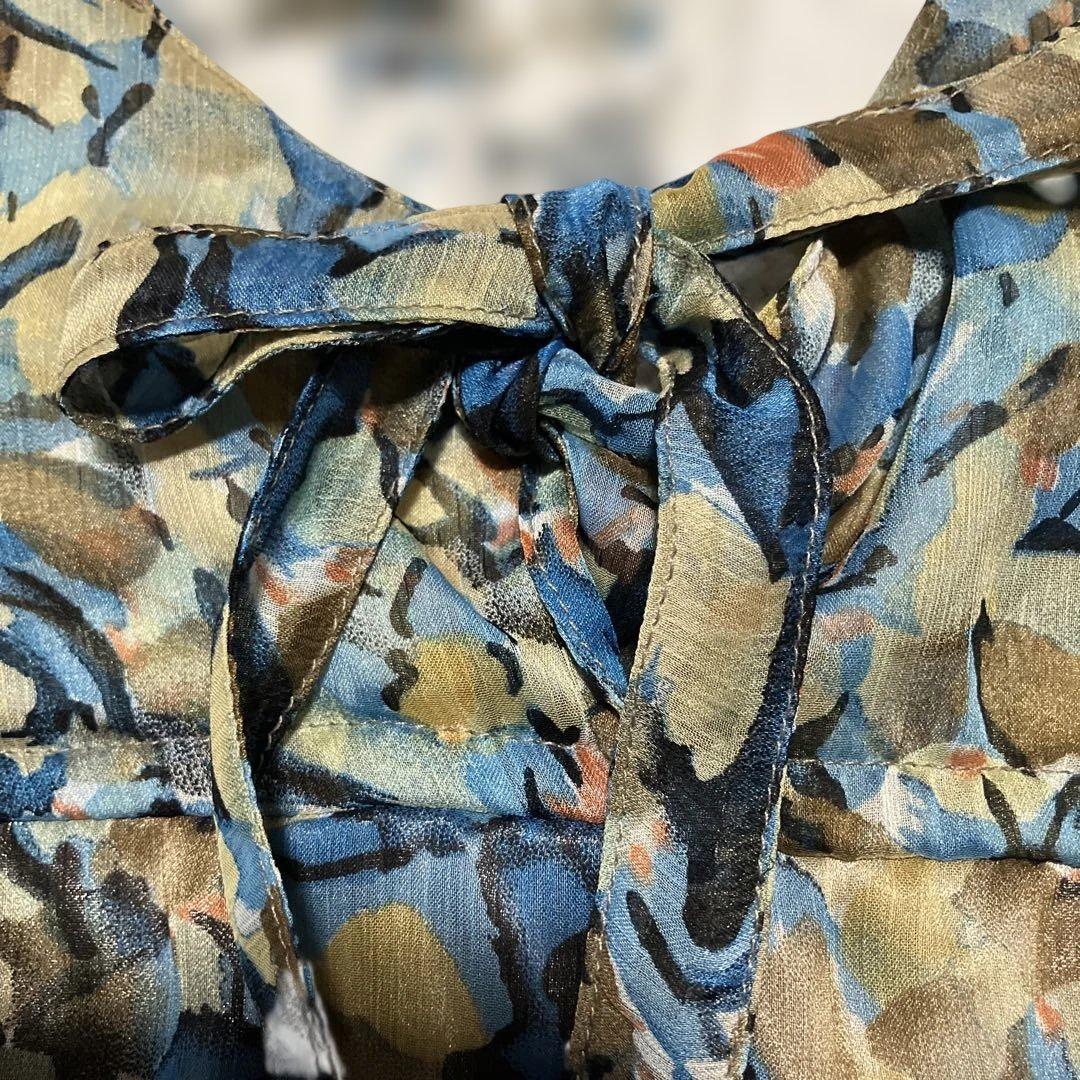 WEAVER 花柄 七分袖 ブラウス チュニック　Mサイズ — image 4