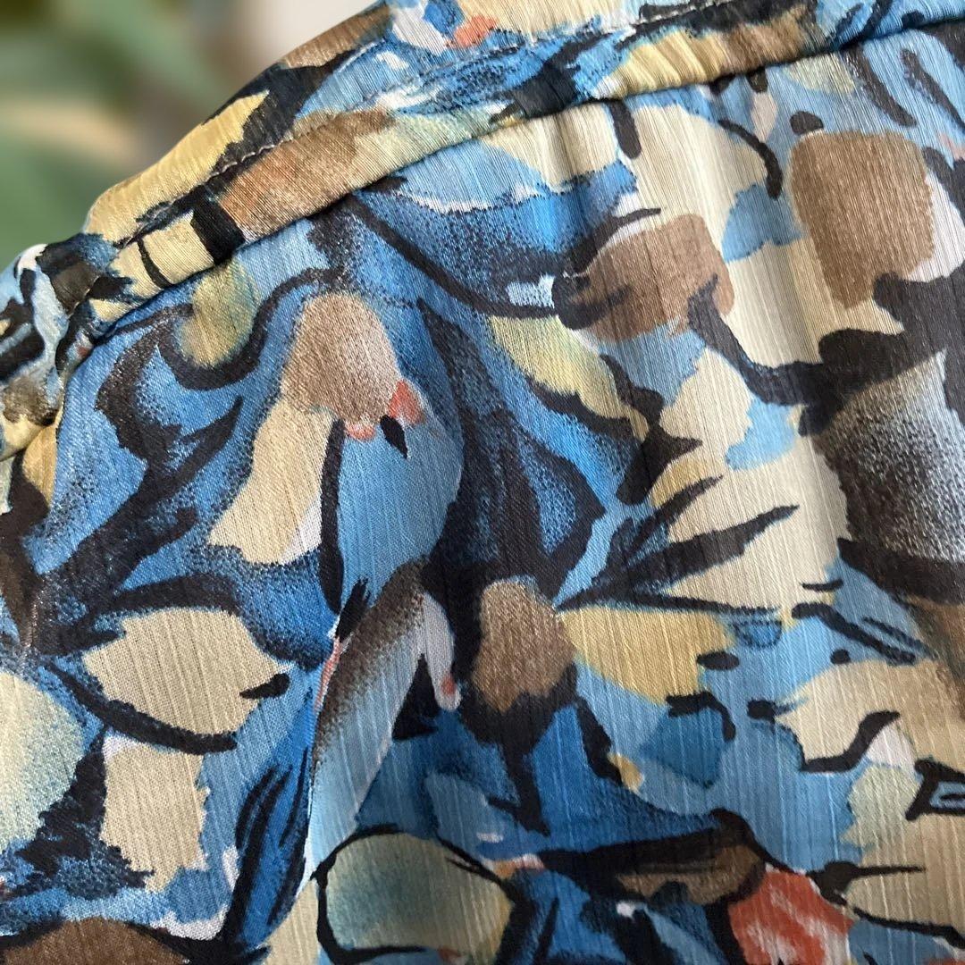 WEAVER 花柄 七分袖 ブラウス チュニック　Mサイズ — image 5