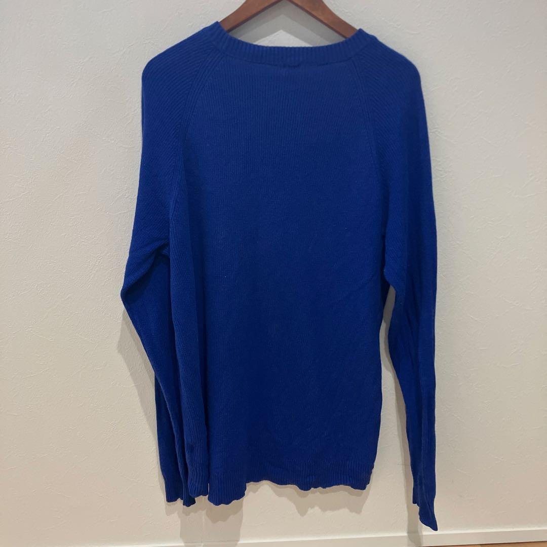 クルーネック ニット セーター ブルー XL — image 2