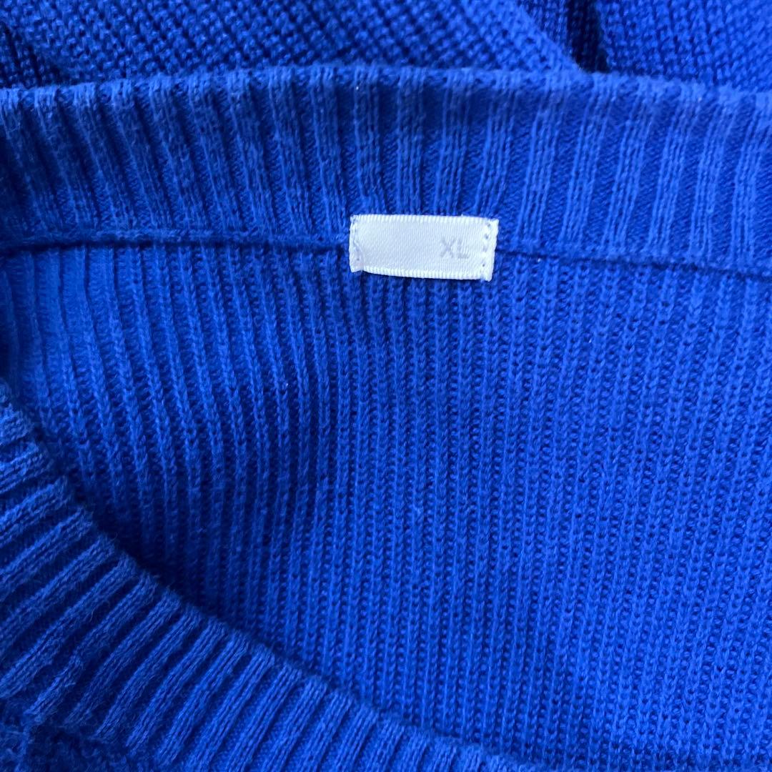 クルーネック ニット セーター ブルー XL — image 3