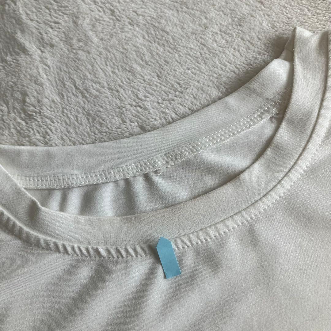 バックプリント Tシャツ ホワイト ロゴT Lサイズ ビッグシルエット ゆるだぼ — image 4