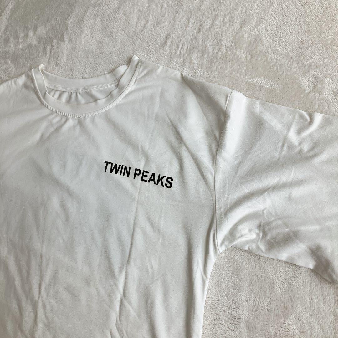 バックプリント Tシャツ ホワイト ロゴT Lサイズ ビッグシルエット ゆるだぼ — image 5