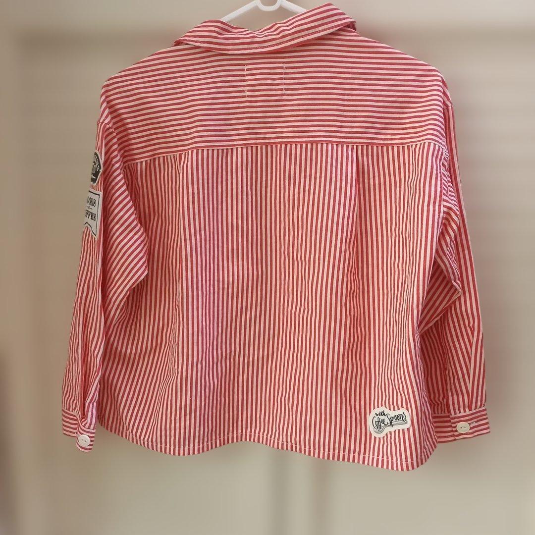 R and S CLOTHING 長袖 ストライプ ワッペン シャツ — image 5