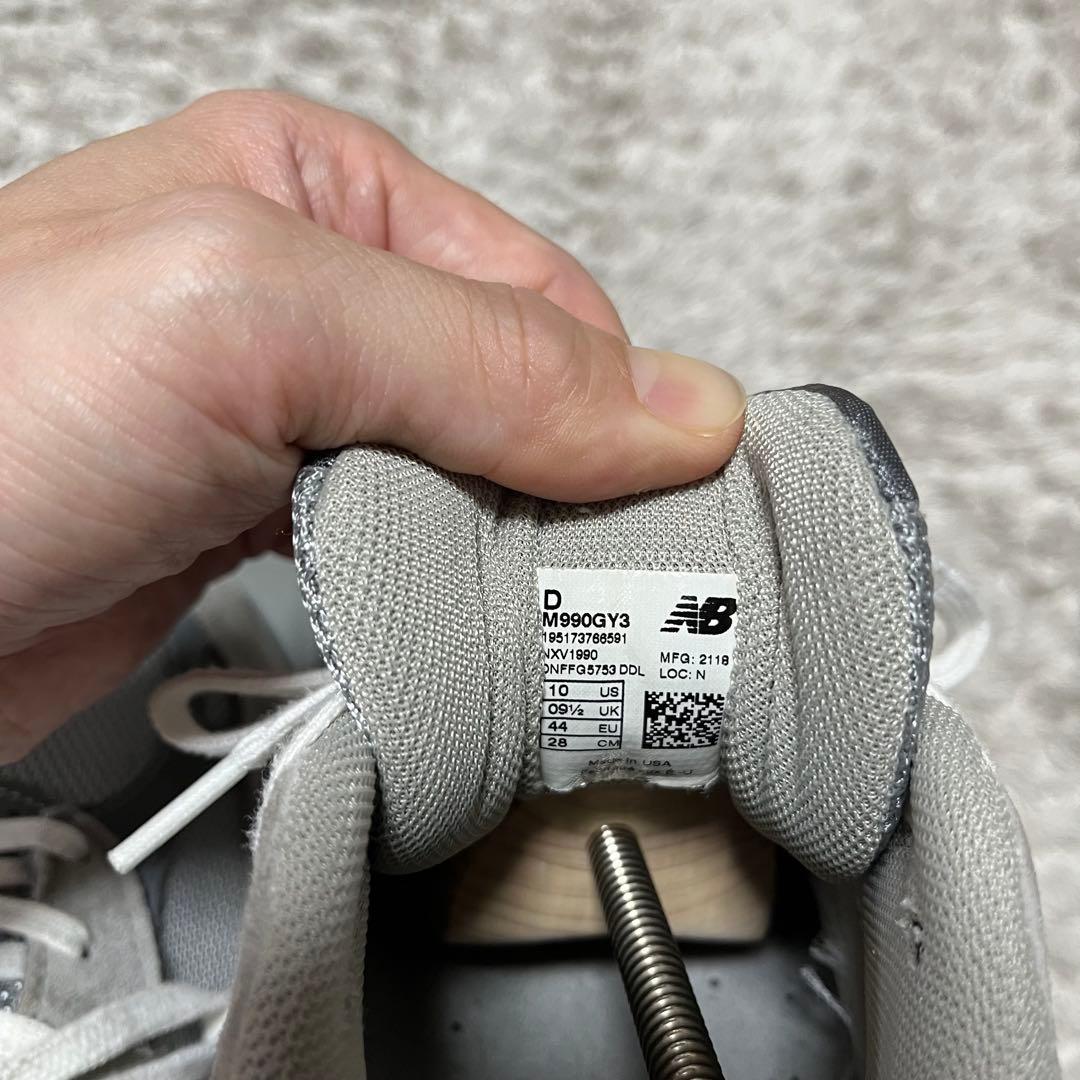 極美品 28㎝ New Balance M990GY3 990v3 — image 3