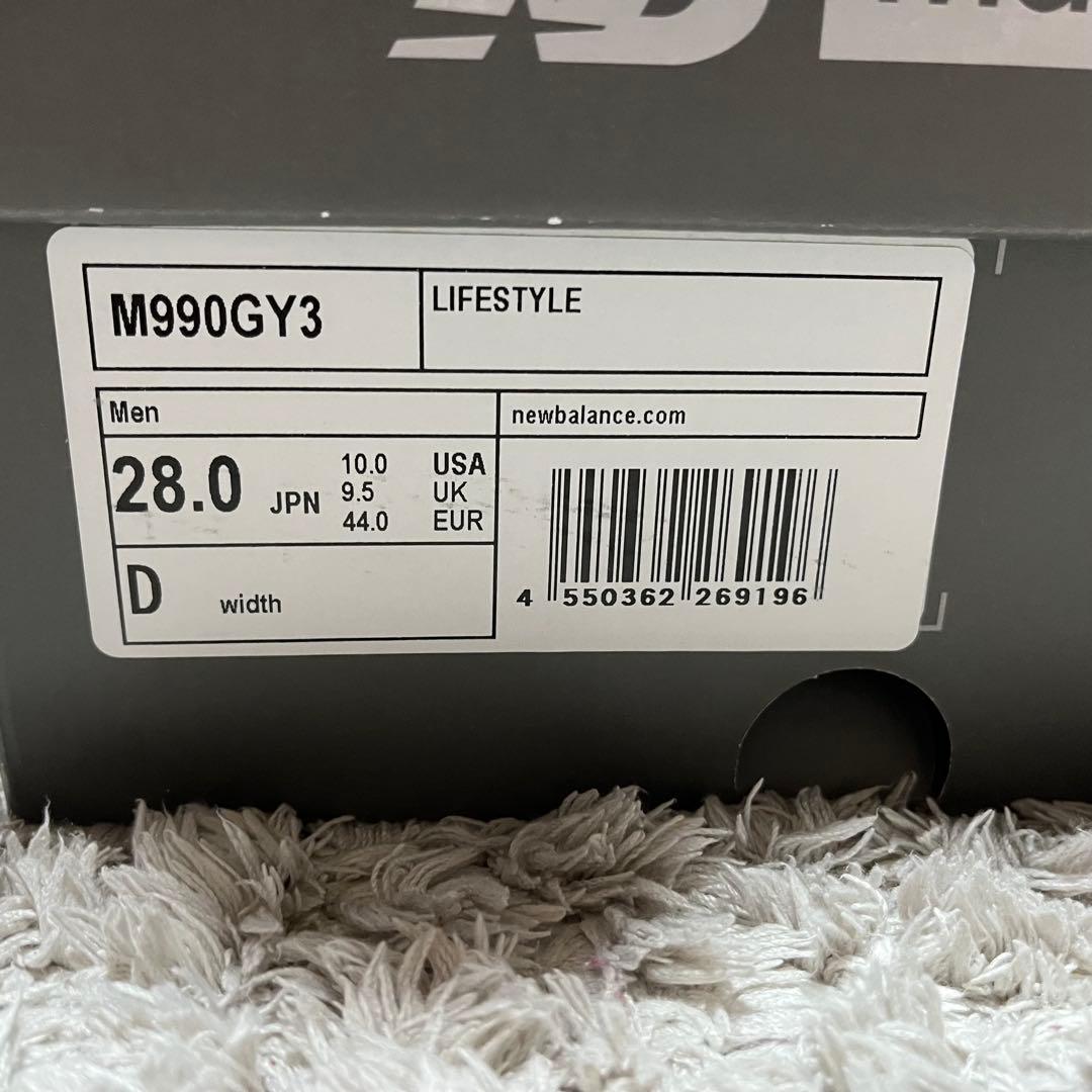 極美品 28㎝ New Balance M990GY3 990v3 — image 5