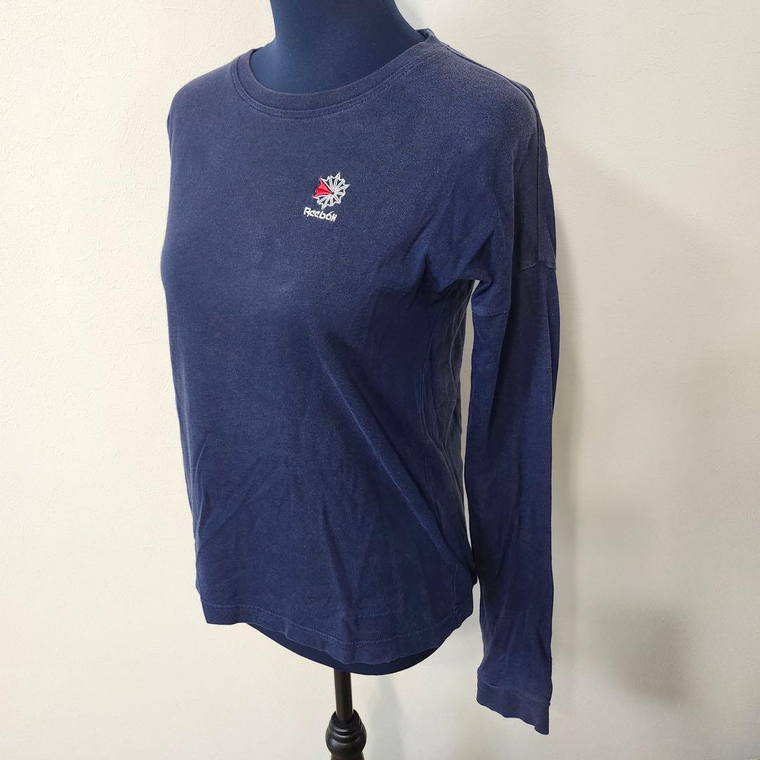 Reebok 【美品】 クラシック 長袖Tシャツ ネイビー M A1092 — image 4