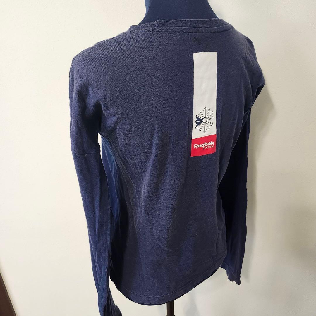 Reebok 【美品】 クラシック 長袖Tシャツ ネイビー M A1092 — image 5
