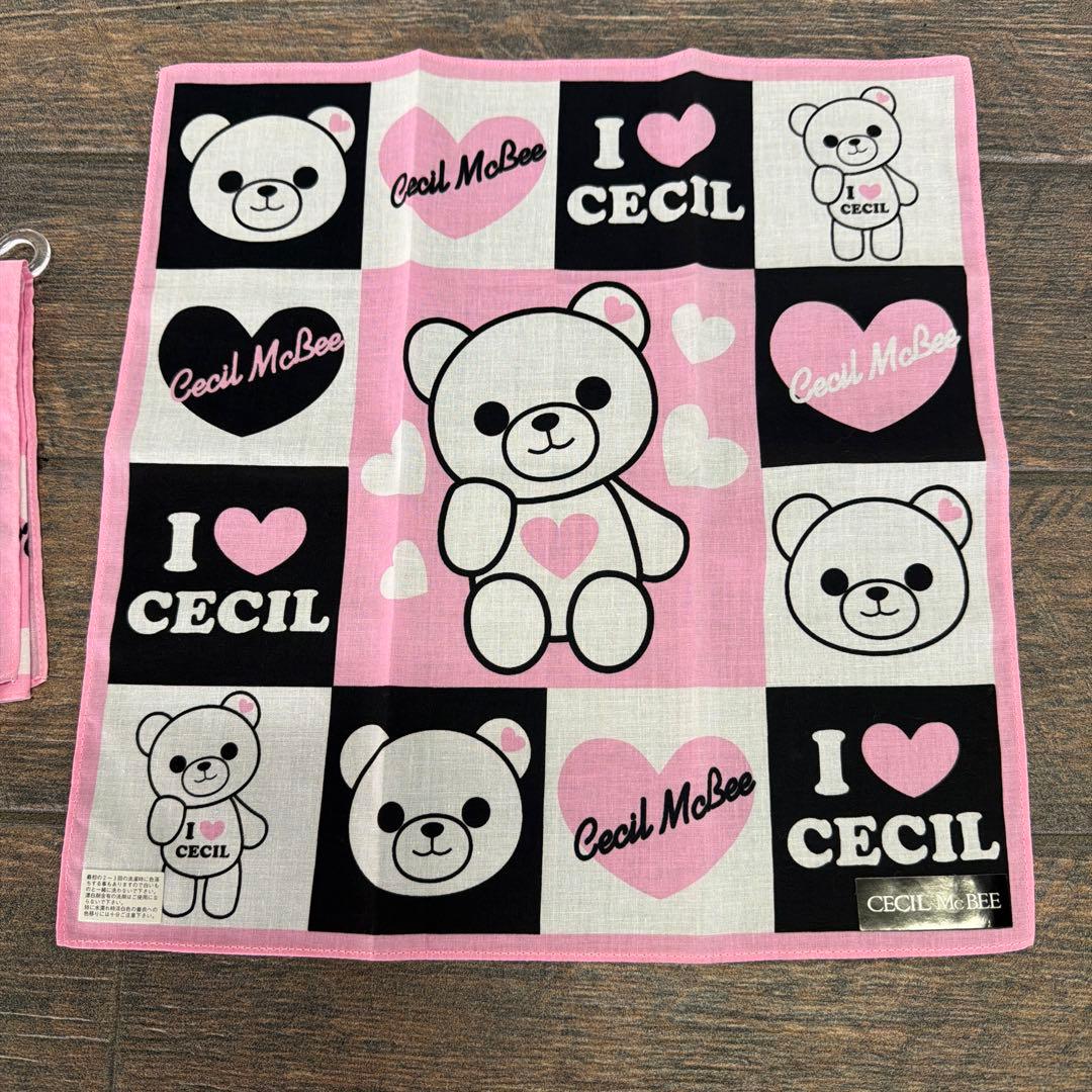 CECIL McBEE ハンカチ 2枚セット ベア柄 — image 2