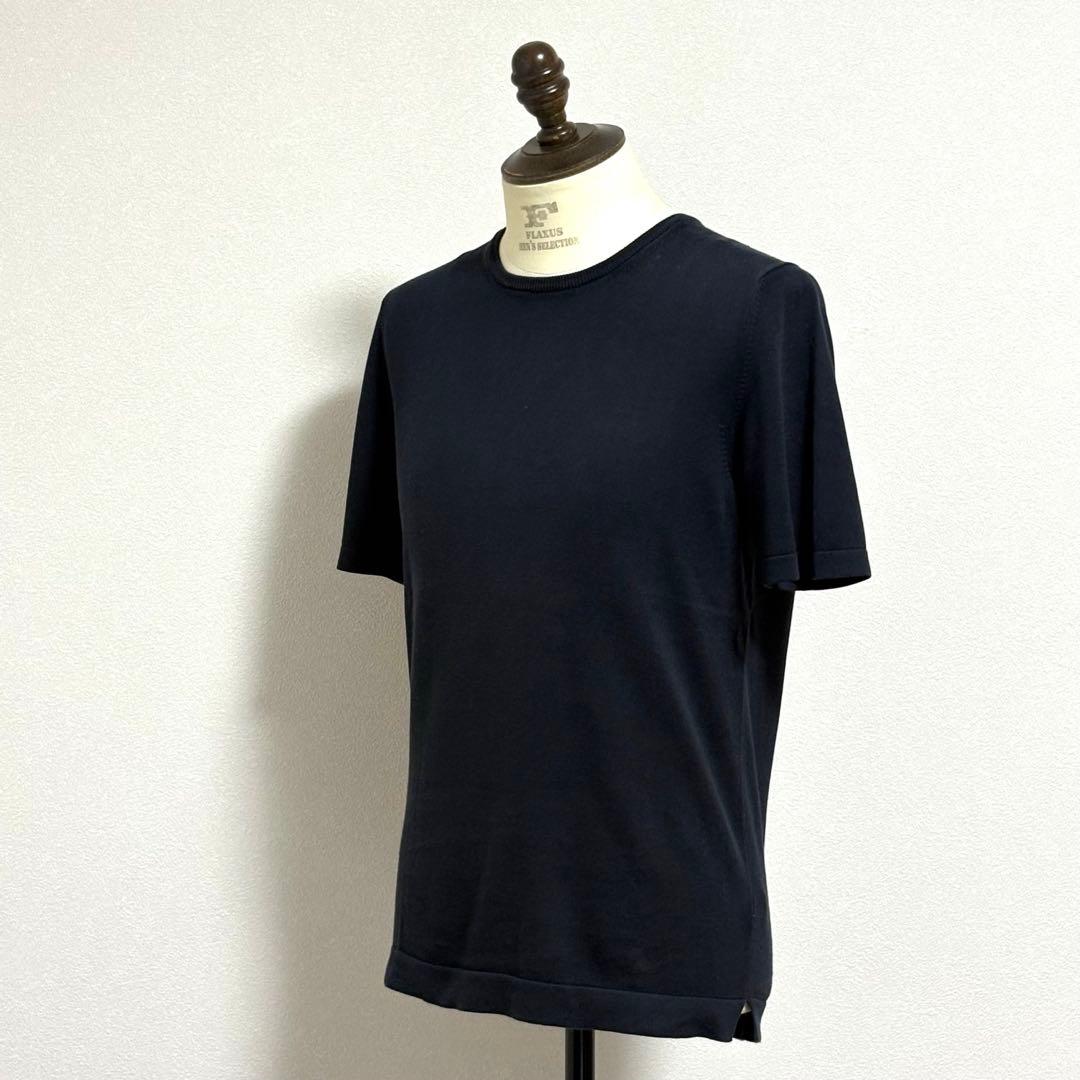 【美品】GRAN SASSO 12ゲージコットンクルーネックニットTシャツ — image 3