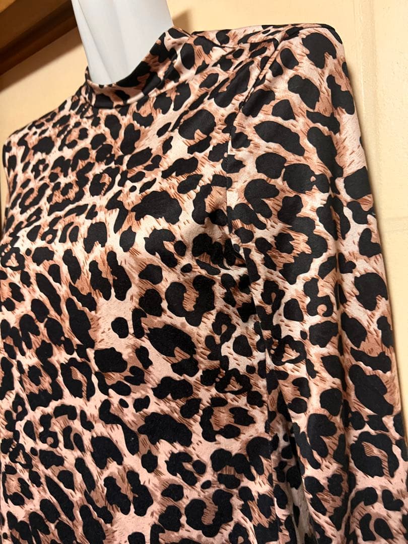 SHEIN ヒョウ柄 ハイネック 長袖 トップス S — image 3