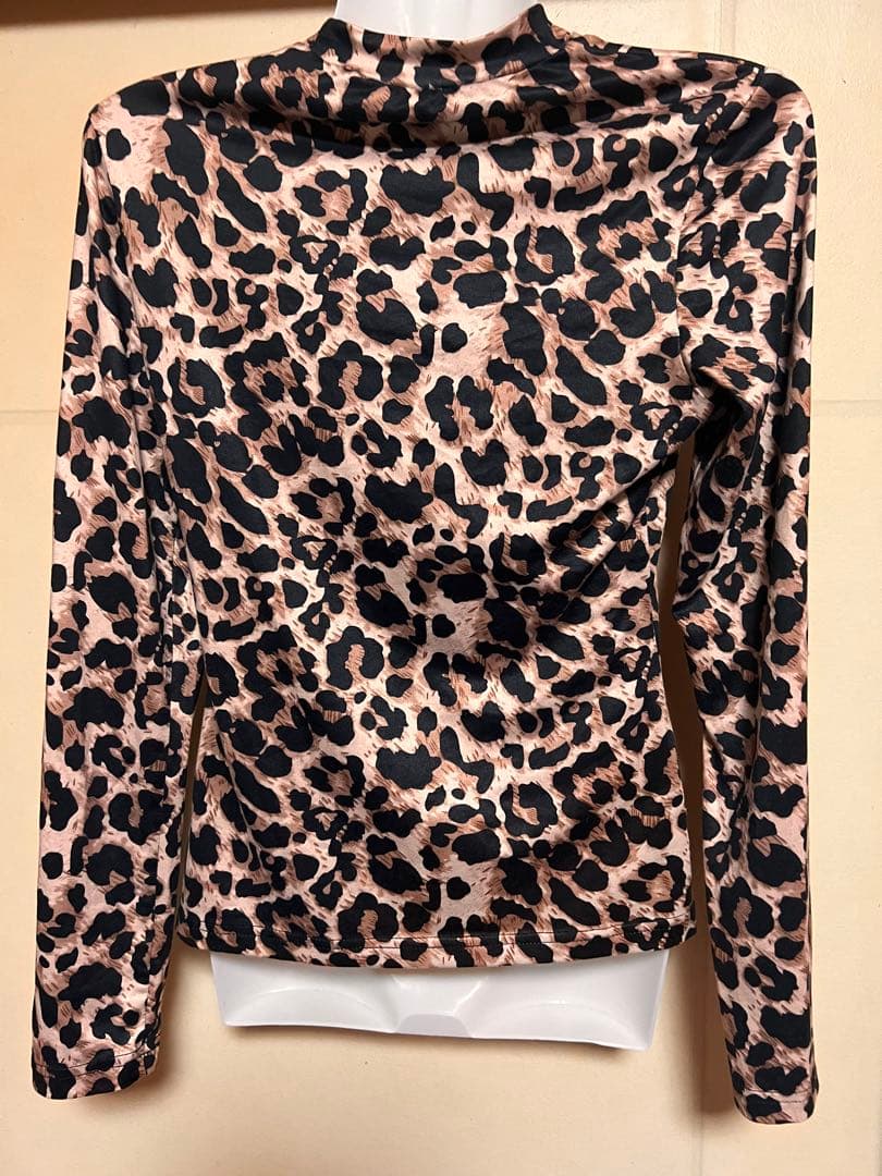 SHEIN ヒョウ柄 ハイネック 長袖 トップス S — image 4