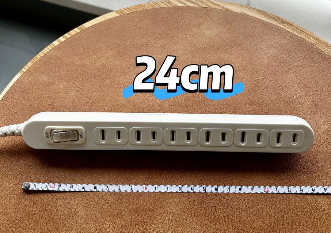 節電タップ 6個口 一括スイッチ付 ホワイト 動作確認済み 延長コード — image 3
