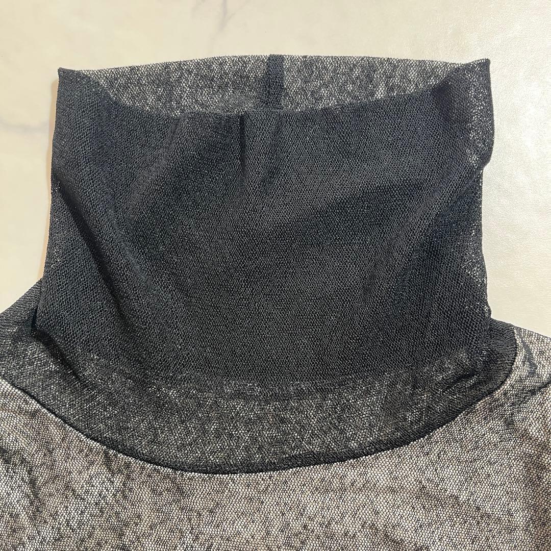 試着のみ オン ザ エッジ シアートップス 黒ブラックー　ハイネック 長袖 M — image 5