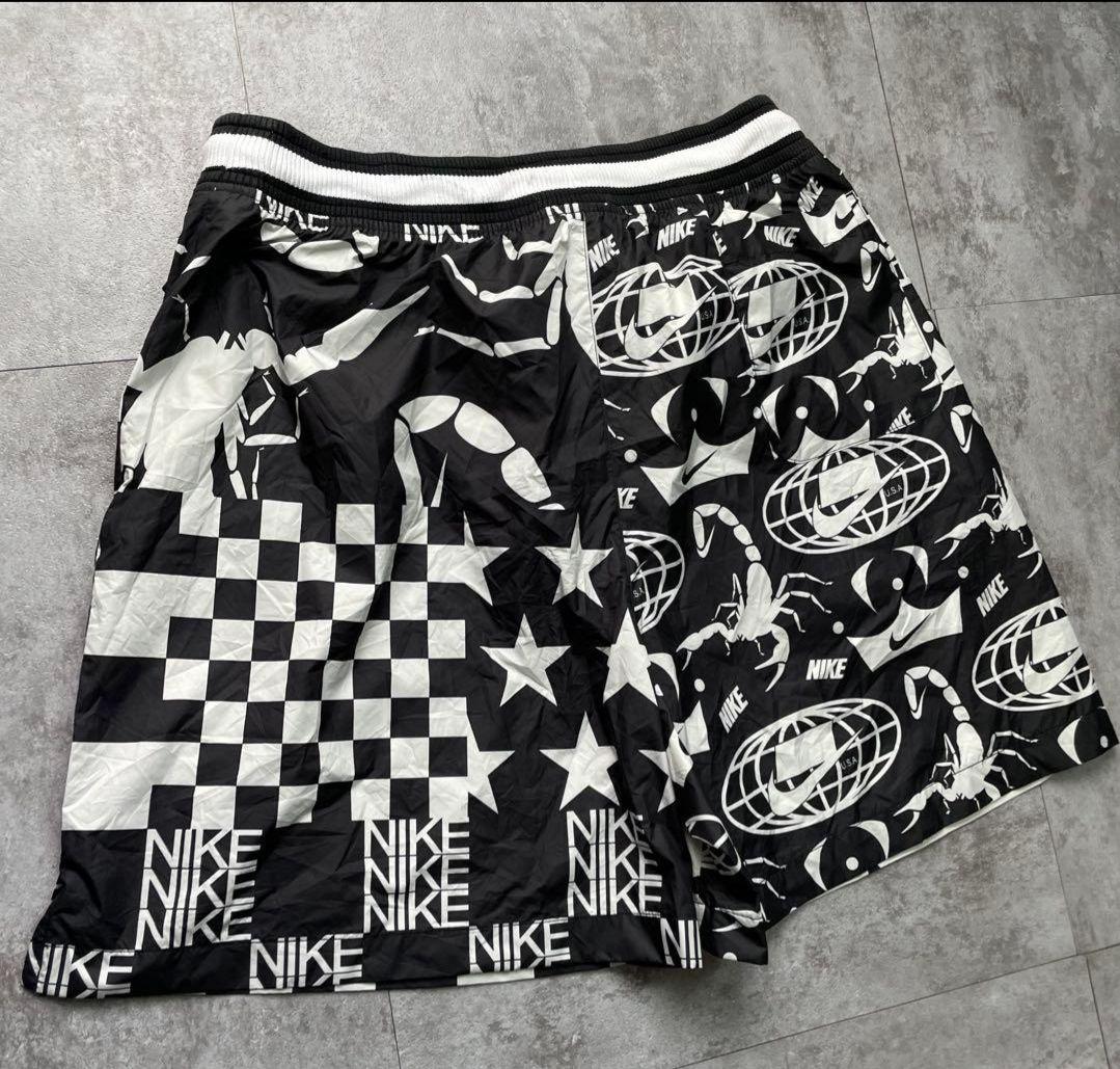 NIKE ナイロンハーフパンツ 総柄デザイン JUST DO IT ブ — image 4