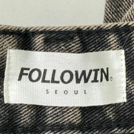 FOLLOWIN シャーリングデニム　ユニセックス美品　サイズL Y2K — image 3