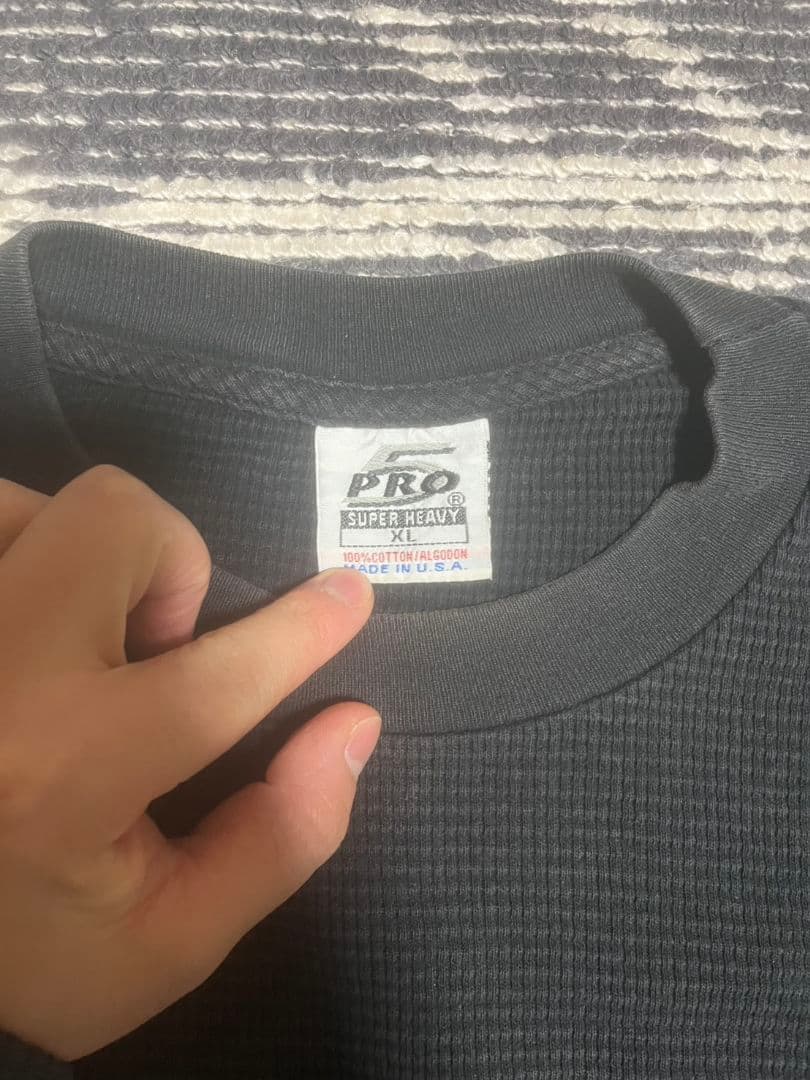 PRO SUPER HEAVY XL 長袖カットソー サーマル ワッフル生地 — image 3