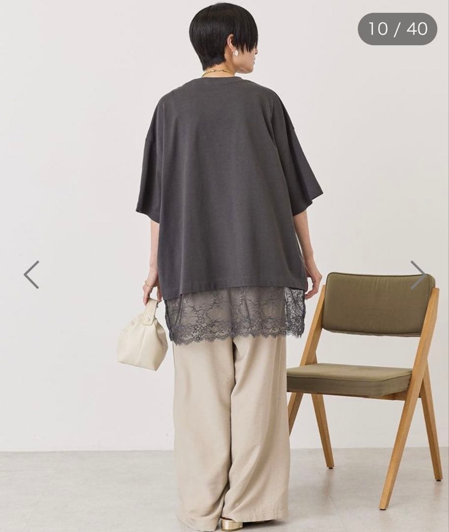 AMERICAN HOLIC カレッジロゴレースドッキングTシャツ 本日発送！ — image 3