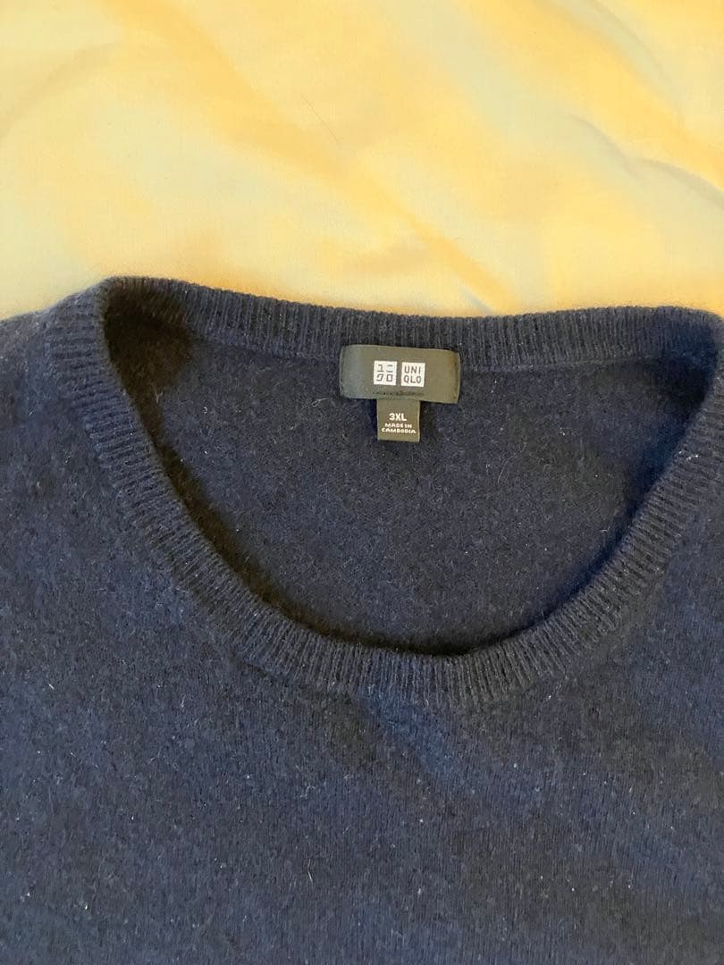 ユニクロ　カシミアセーター 3XL ネイビー — image 4