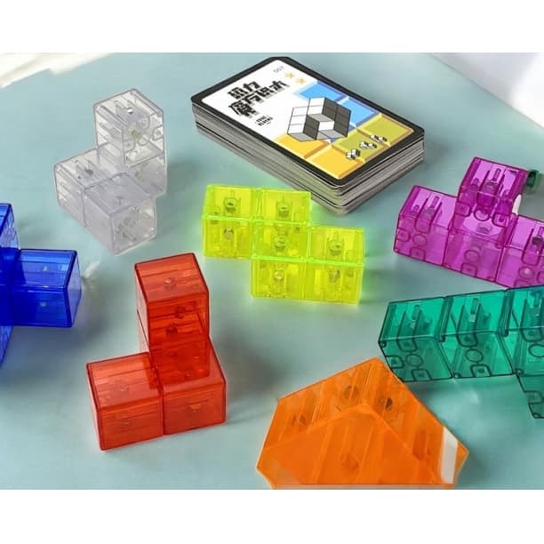 磁石 ソーマキューブ モンテッソーリ 賢人パズル 知育玩具 育脳パズル 透明 — image 4