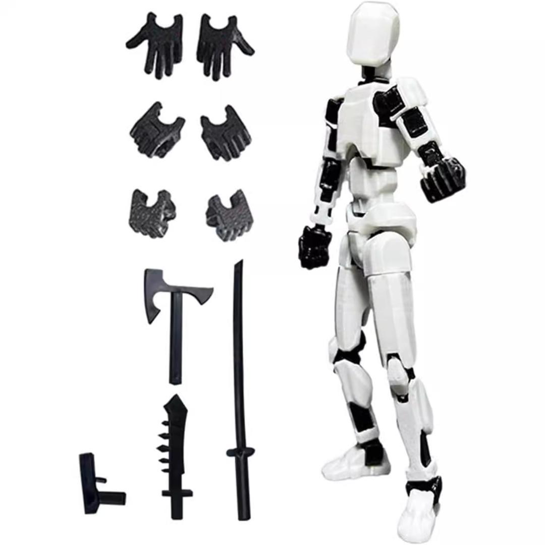 ⭐新品⭐アクションフィギュア ロボット ダミー人形 白 ホワイト 武器セット付 — image 2