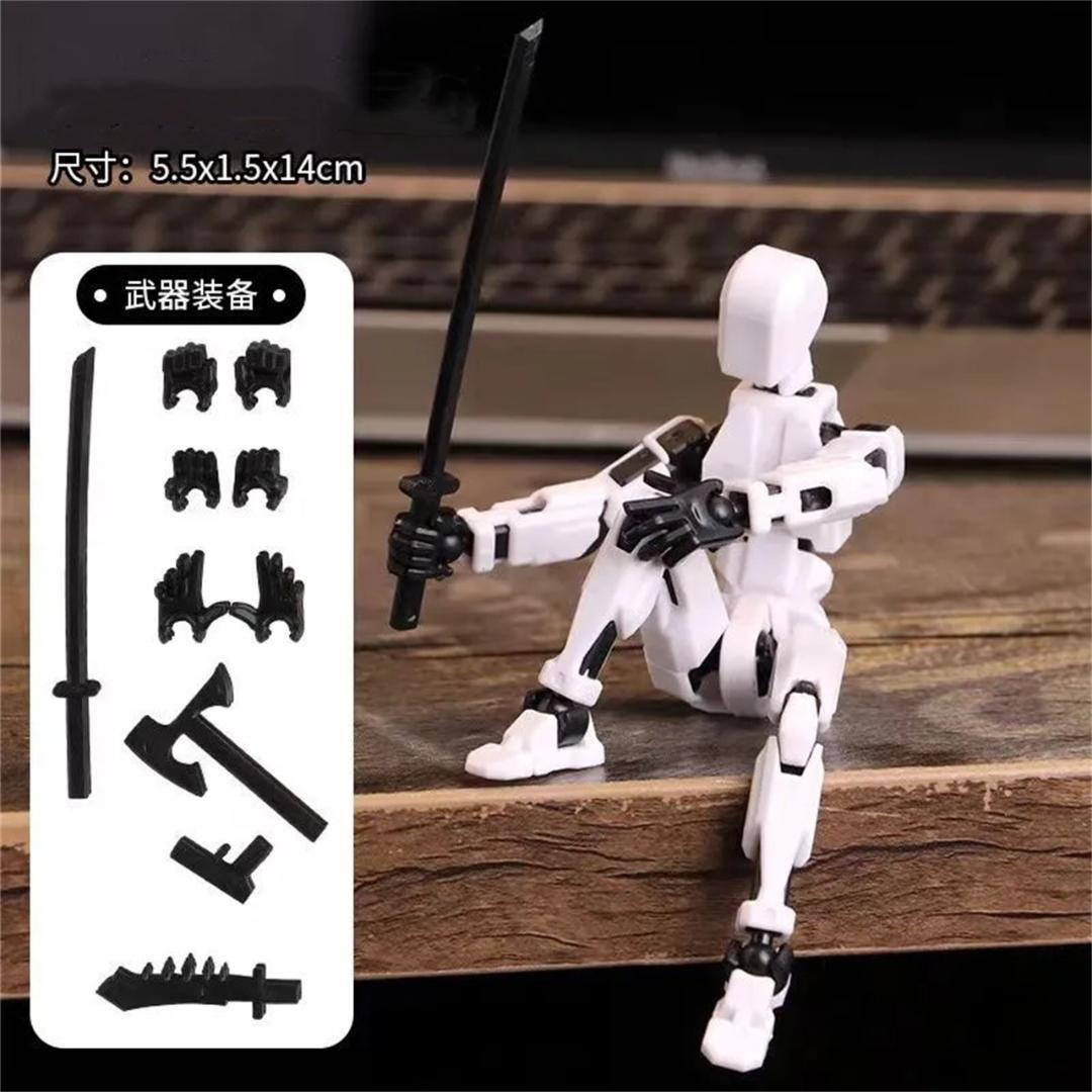 ⭐新品⭐アクションフィギュア ロボット ダミー人形 白 ホワイト 武器セット付 — image 4