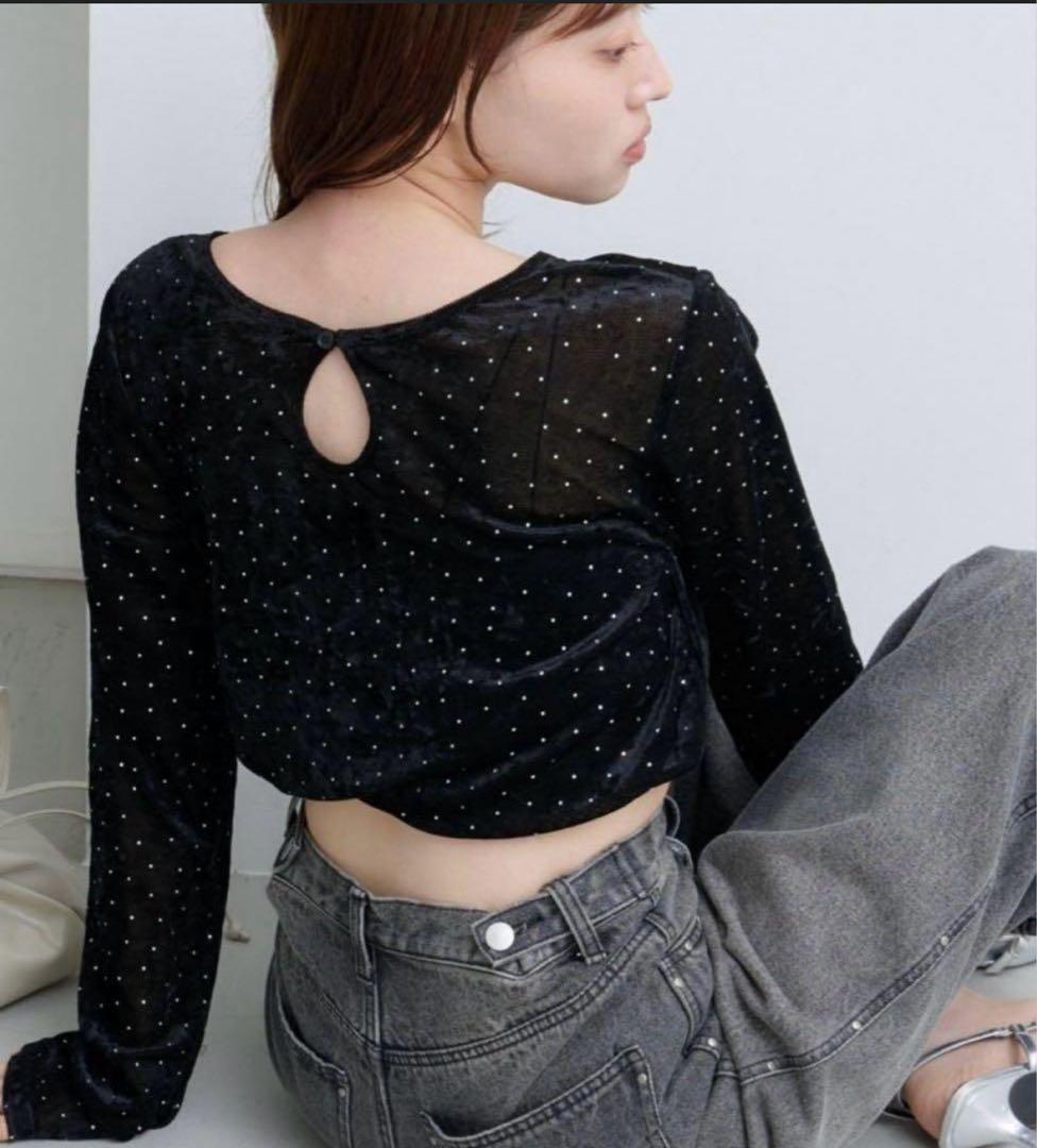 kastane スタッズベロアプルオーバー — image 2