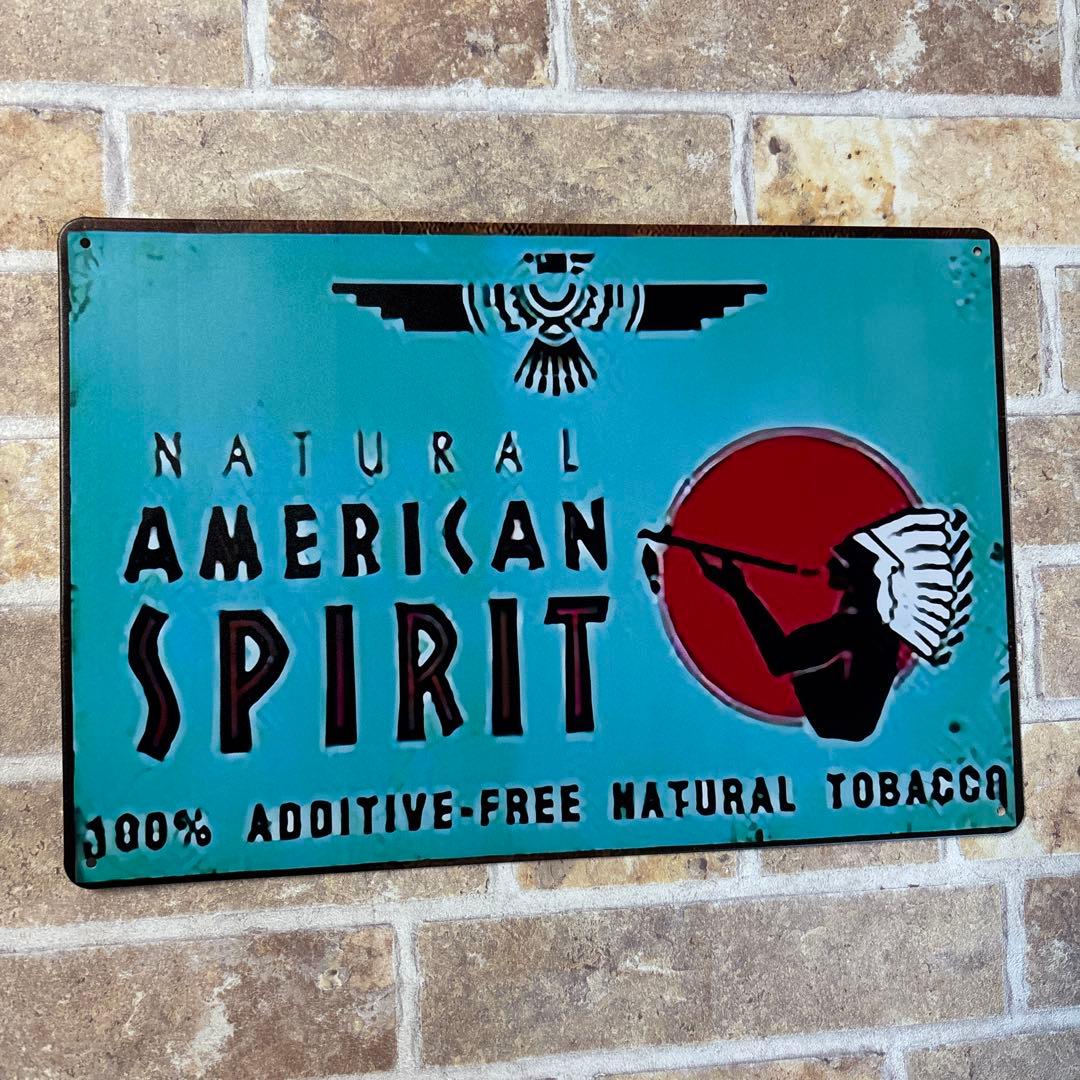 american spiritブリキ看板 アメリカン雑貨 USA 世田谷ベース — image 2
