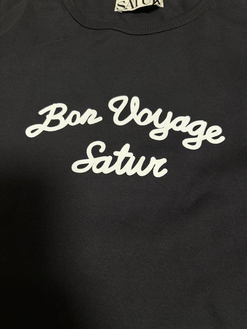 【新品タグ付き】SATUR Bon Voyage ロゴTシャツ ブラックSサイズ — image 2