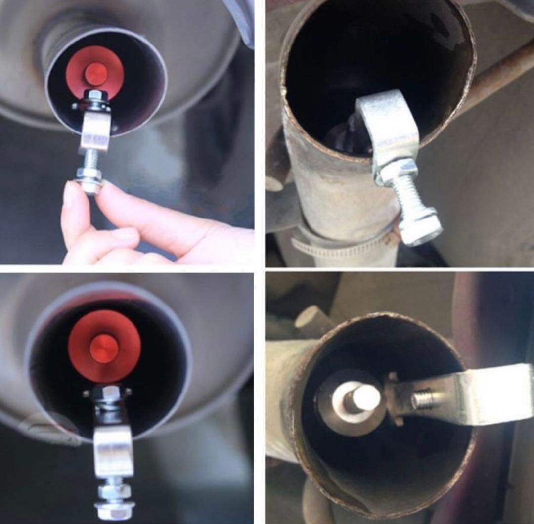 マフラーホイッスル 排気音 外装ホイッスル アルミニウム 排気管ホイッスル 黒 — image 2