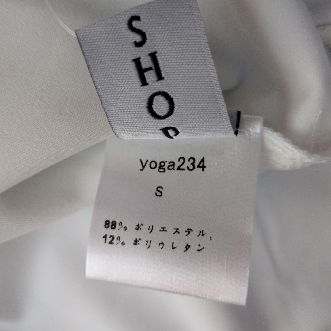 ヨガウェア　ホワイト ノースリーブ メッシュ切替 — image 5
