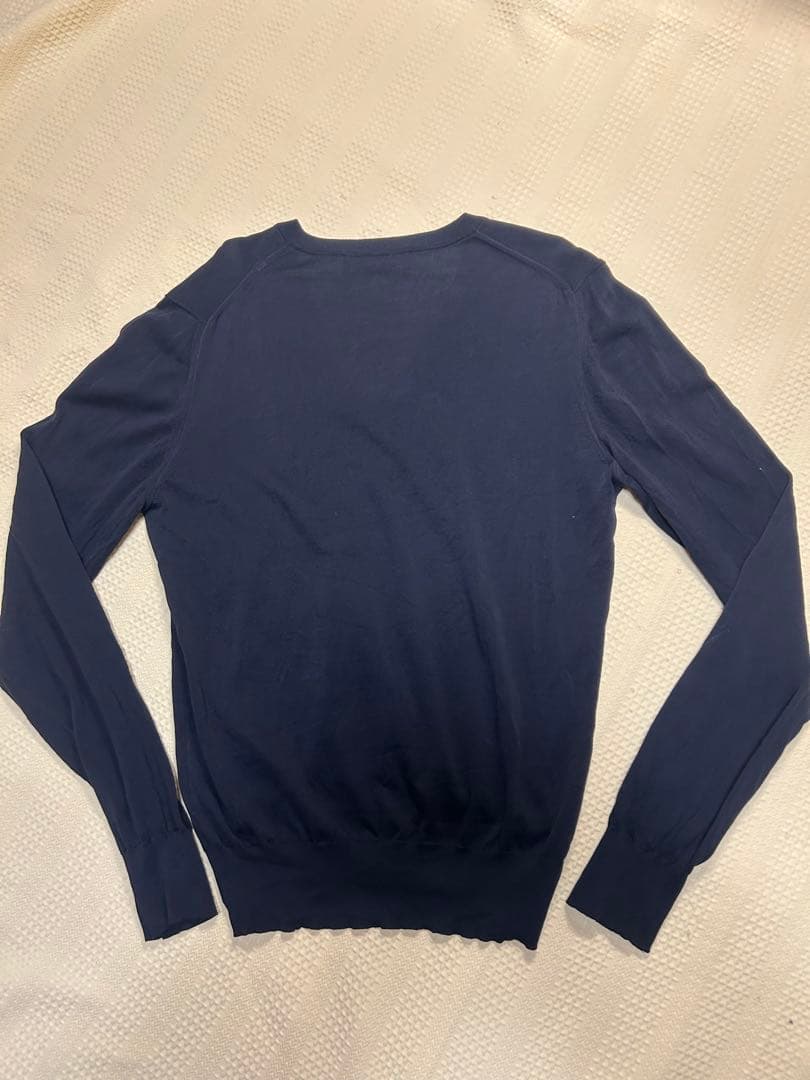 Dolce & Gabbanaメンズ Vネックハイゲージ セーター薄着 黒系46 — image 3