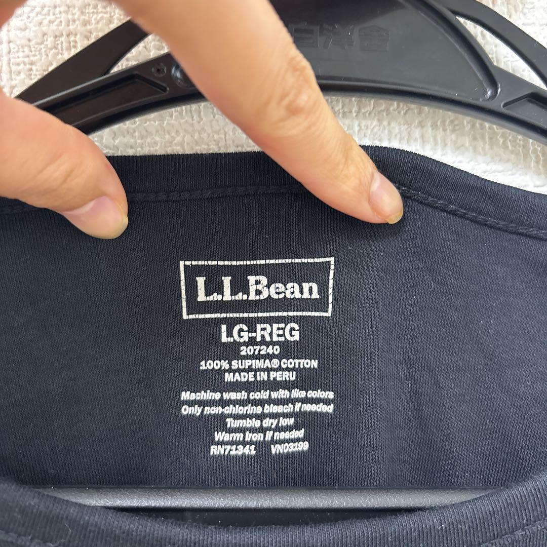 【美品】L.L.Bean スーピマコットン ロンT 黒 Lサイズ — image 3