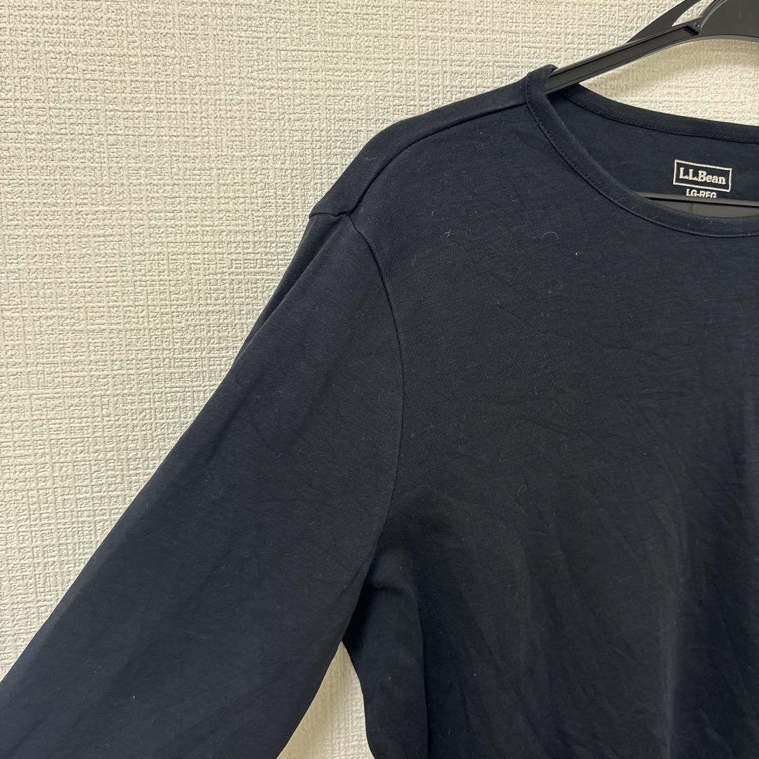 【美品】L.L.Bean スーピマコットン ロンT 黒 Lサイズ — image 4
