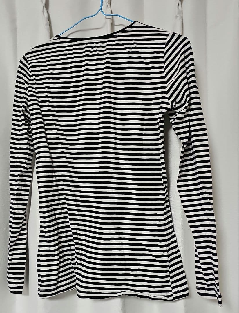 GUBasic Tee 長袖 ボーダー クルーネック Lサイズ — image 3