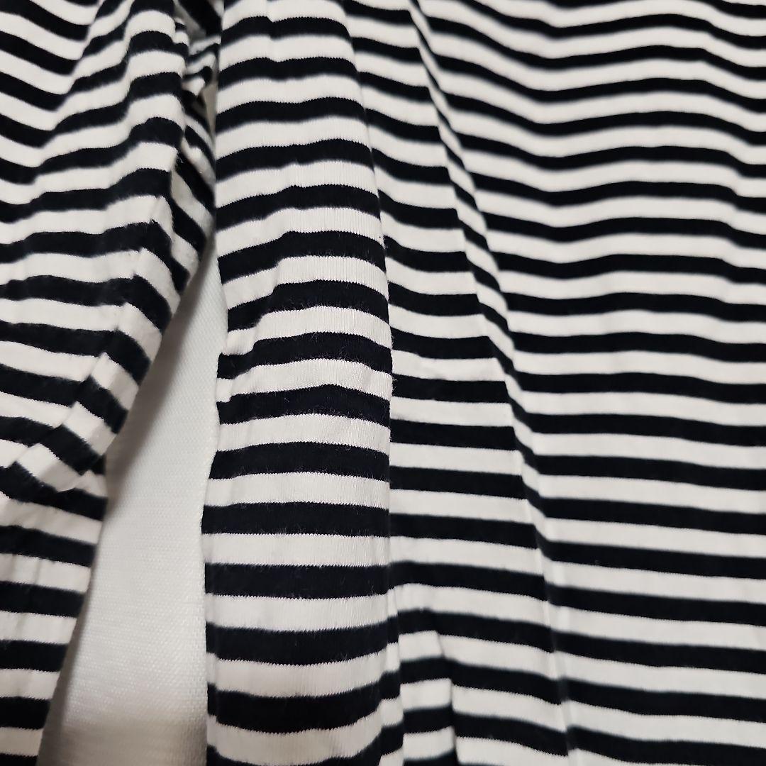 GUBasic Tee 長袖 ボーダー クルーネック Lサイズ — image 4