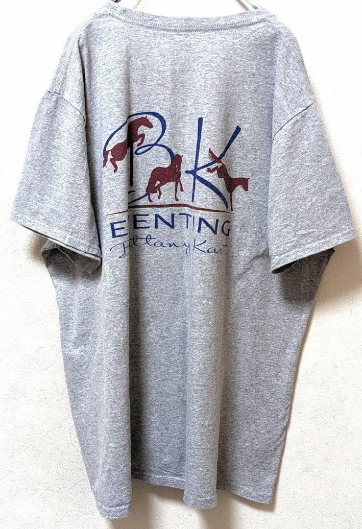 ポート&カンパニー ブルターニュカート ロゴ Tシャツ グレー灰色3XL古着 — image 3