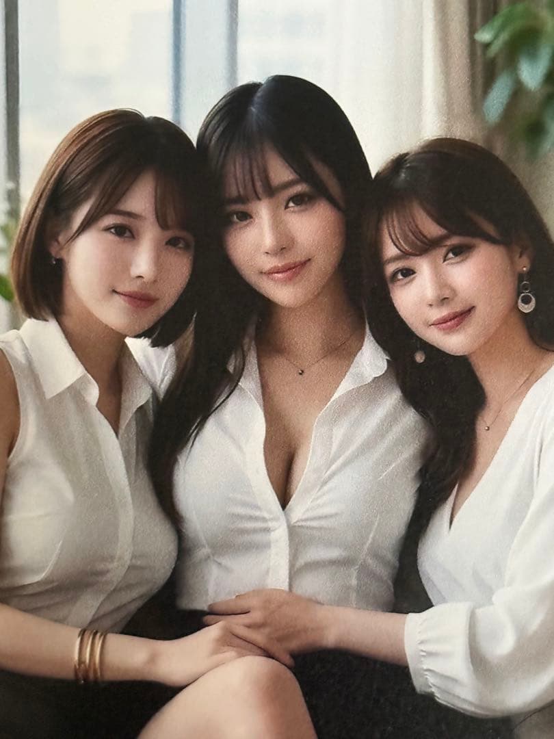 ブリキ看板 ⁠OL 風 美女 ハイヒール 3ショット 美脚 息子の嫁 — image 2
