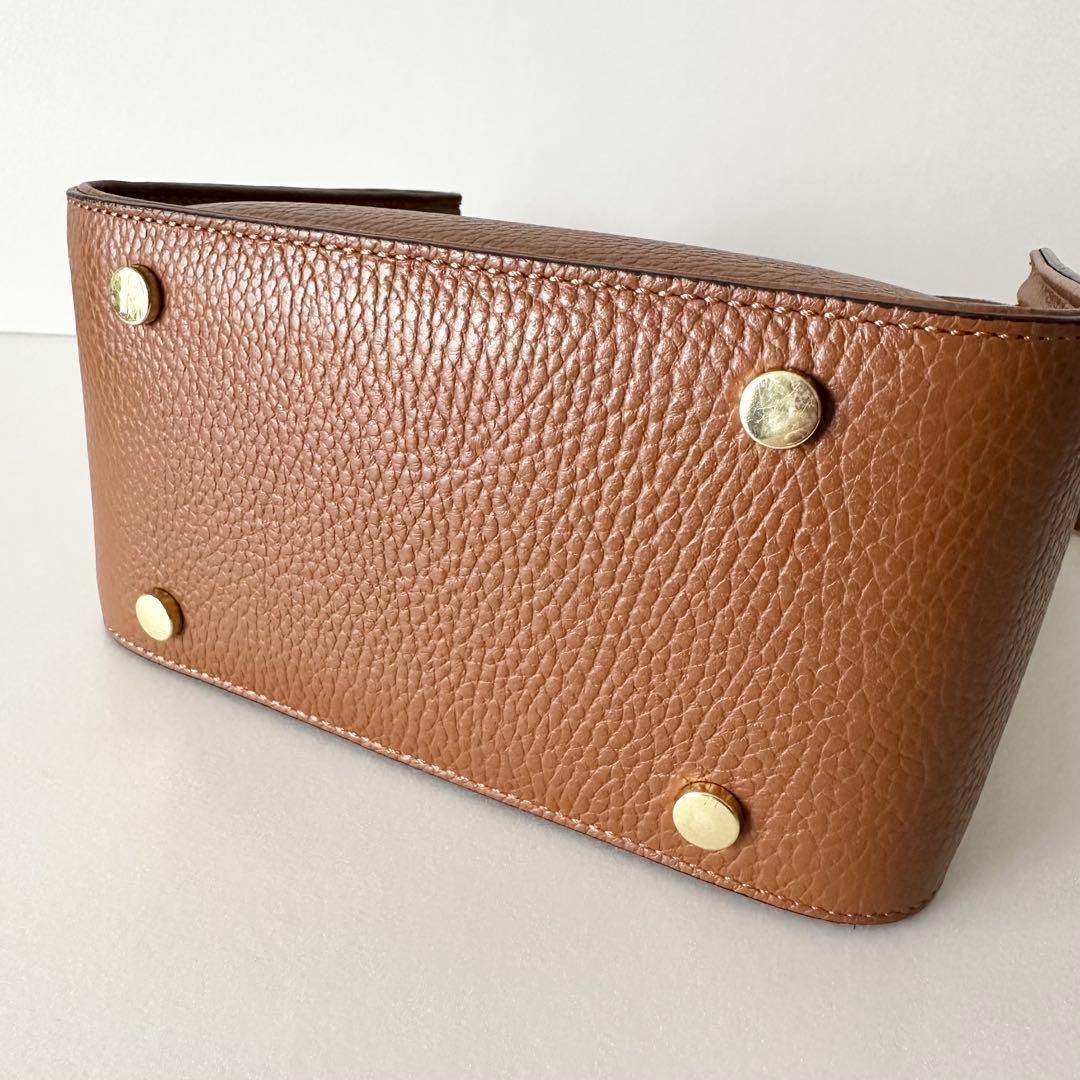超美品 イタリア製 本革 2way ハンドバッグ ショルダーバッグ ブラウン — image 5