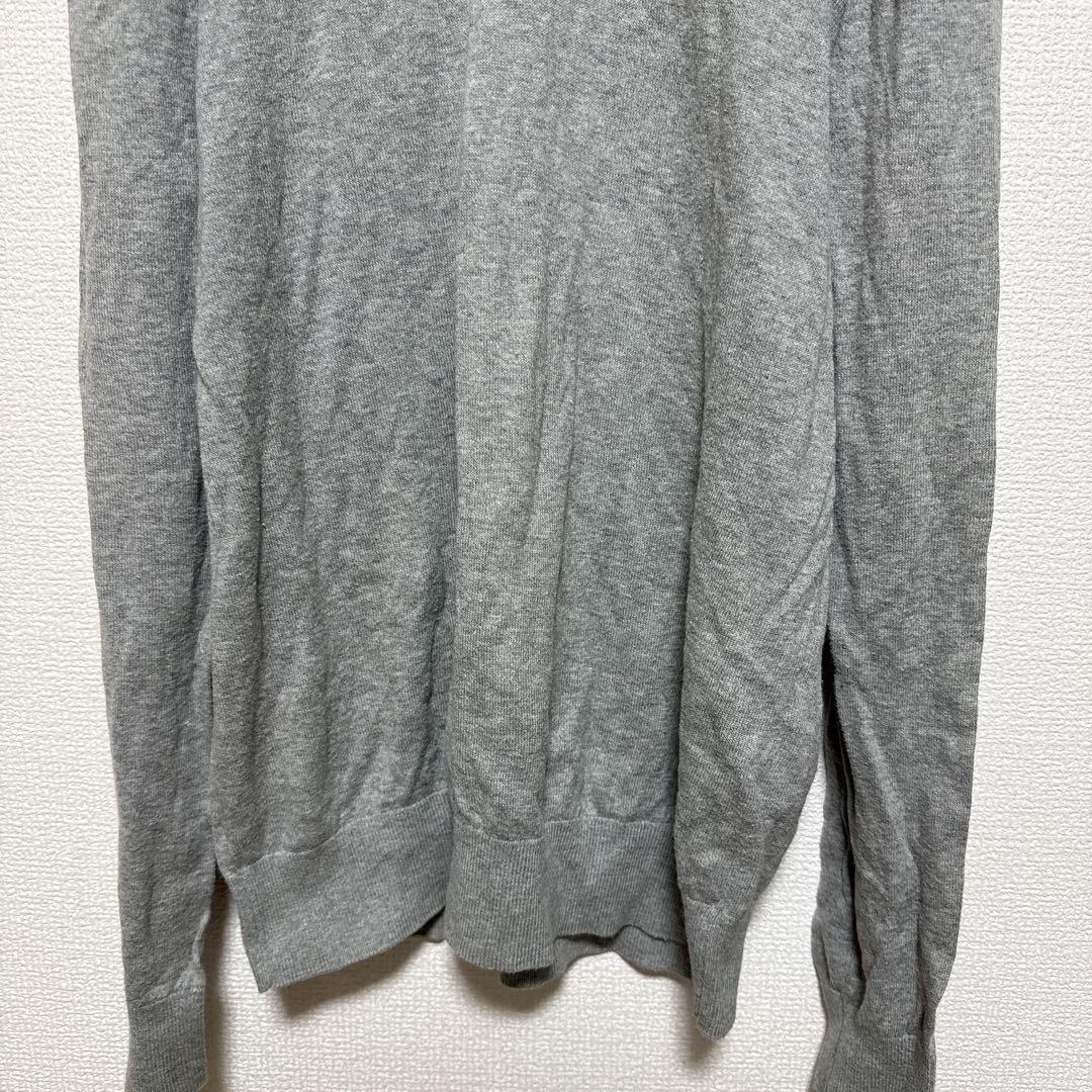 ユニクロ コットンカシミヤ Vネックセーター グレー Mサイズ　メンズ — image 4