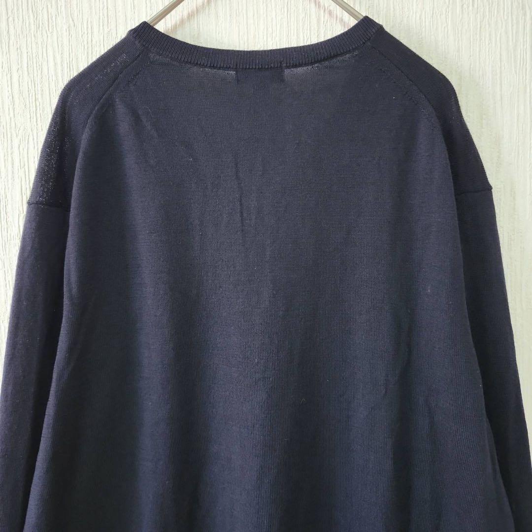 【UNIQLO】（L）メリノVネックセーター/レイヤード/着回し万能/無地 — image 4