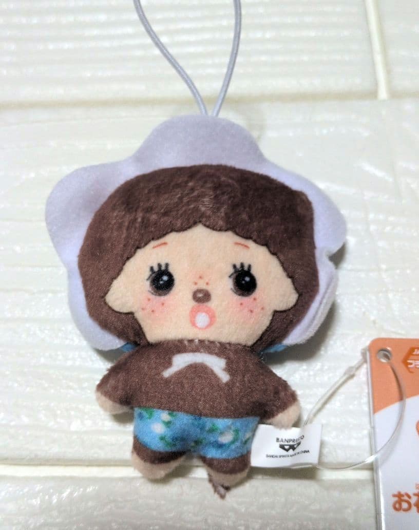 モンチッチ お花柄ぬいぐるみちゃーむ マスコット　プライズ　未使用 — image 2