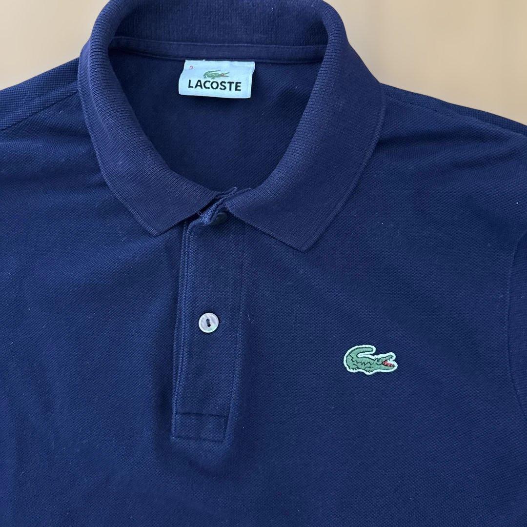 LACOSTE ラコステ ポロシャツ ネイビー サイズ3 ファブリカ日本製 — image 2