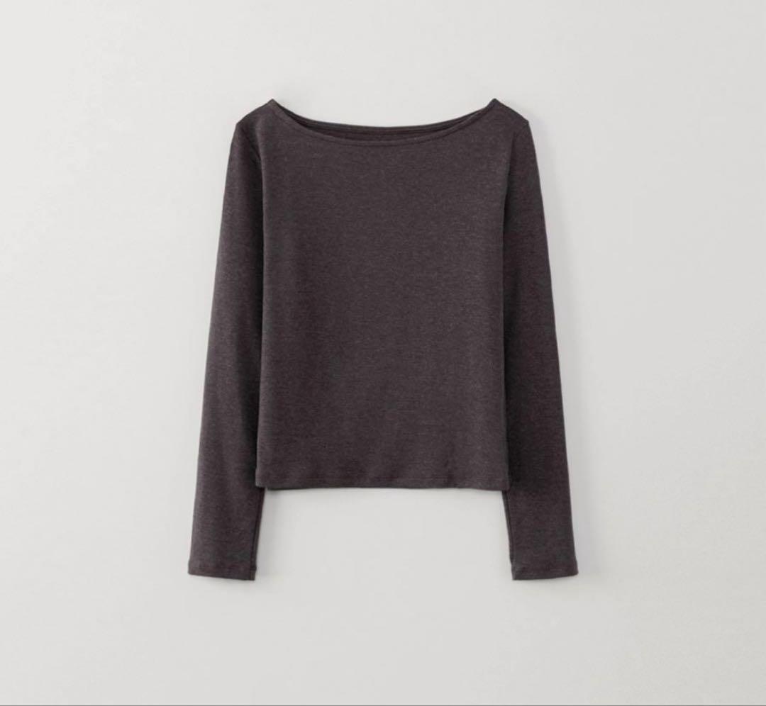 【ohotoro】Lip Sleeve T-Shirt/cocoa brown — image 2