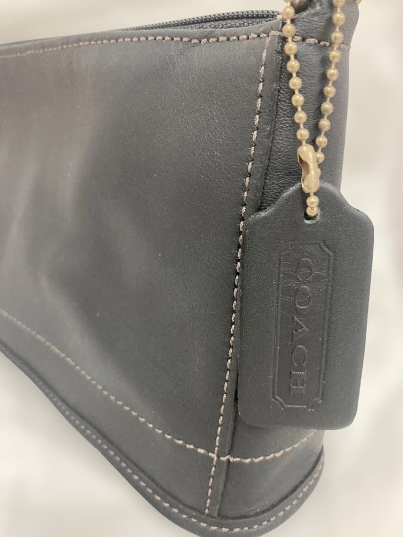オールドコーチ（COACH）アクセサリーポーチ　レザー　バッグ　黒　9311 — image 2