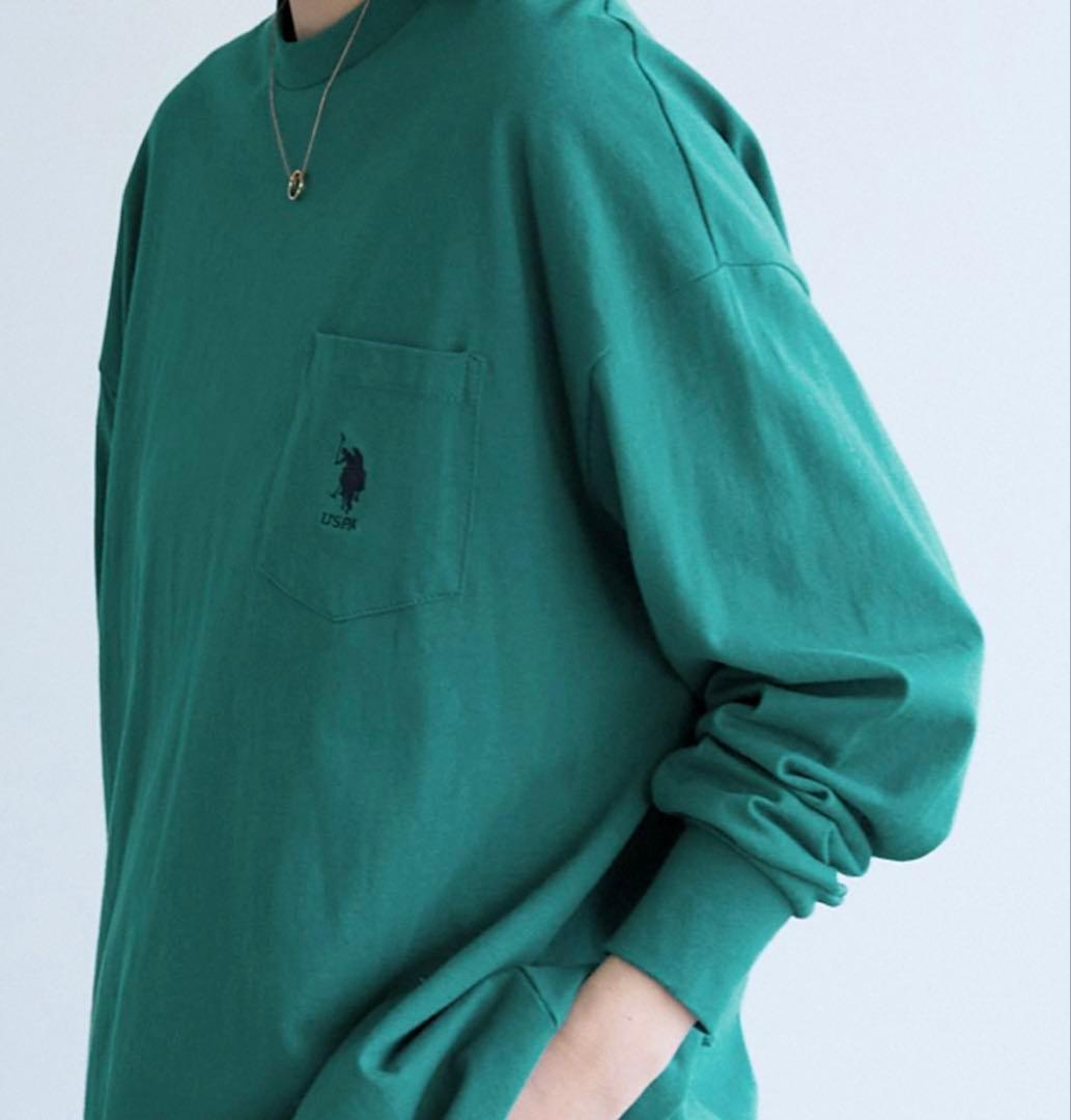 【美品•U.S. POLO ASSN】袖ボリューム 胸刺繍ポケットロングTシャツ — image 2